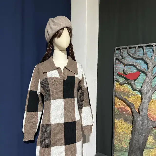Thickened Knit Dress In Winter Coffee Girl Coffee - Shop at LoveMi