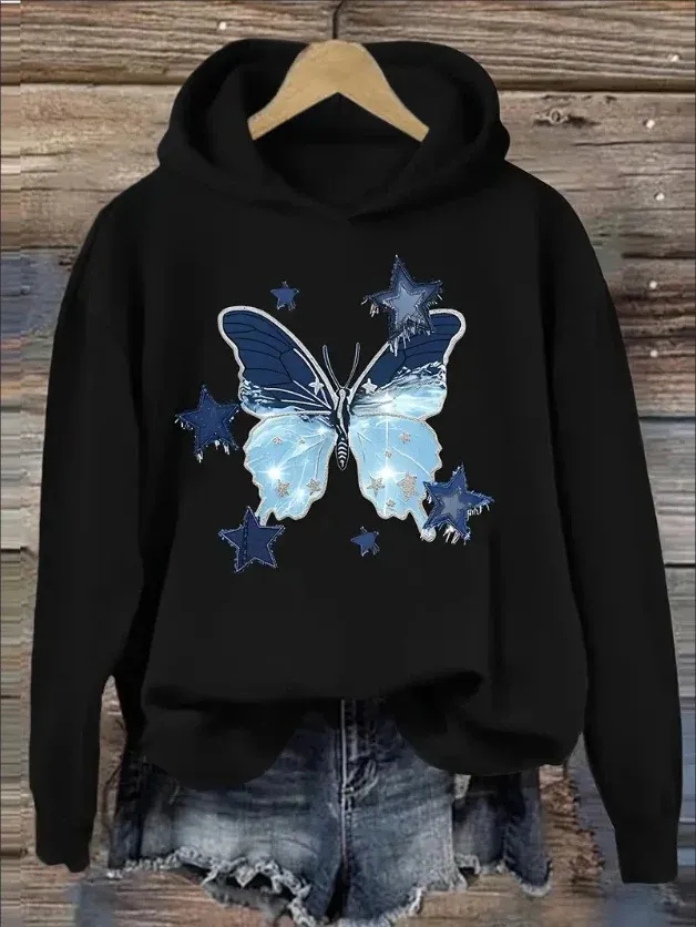 Fashion Women's Spring And Autumn Warm Hoodie Black - Shop at LoveMi