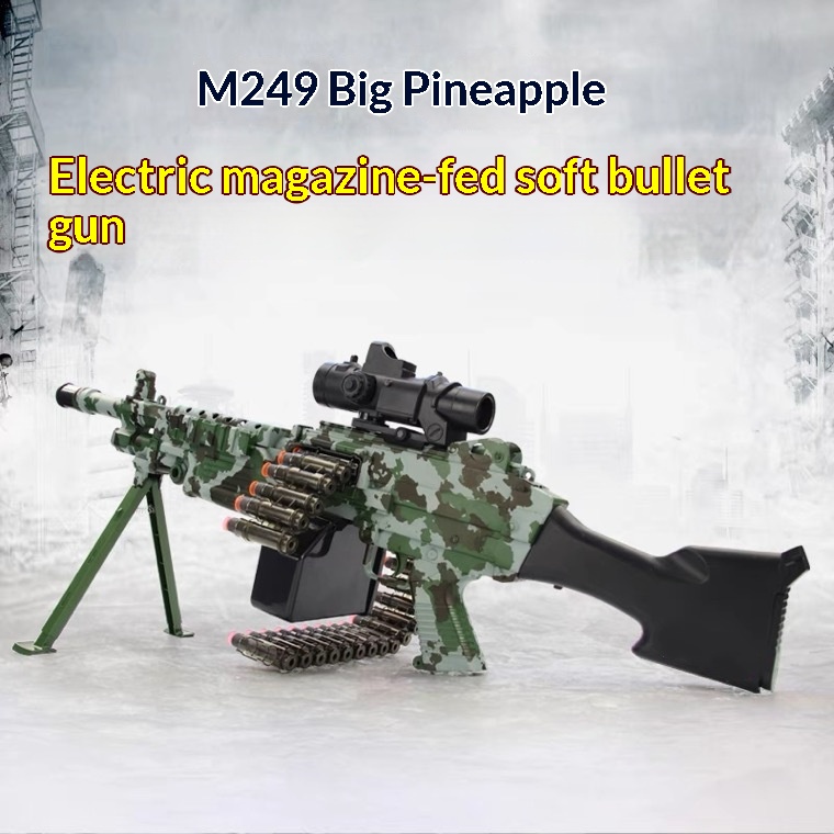 M249 Pineapple Light Machine Gun Electric Toy For Kids