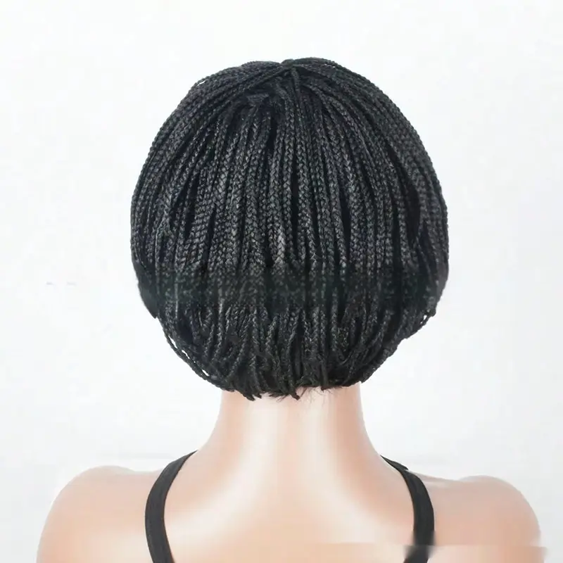 Three-strand Braid Short Hair Mushroom Cut Dreadlock Wig