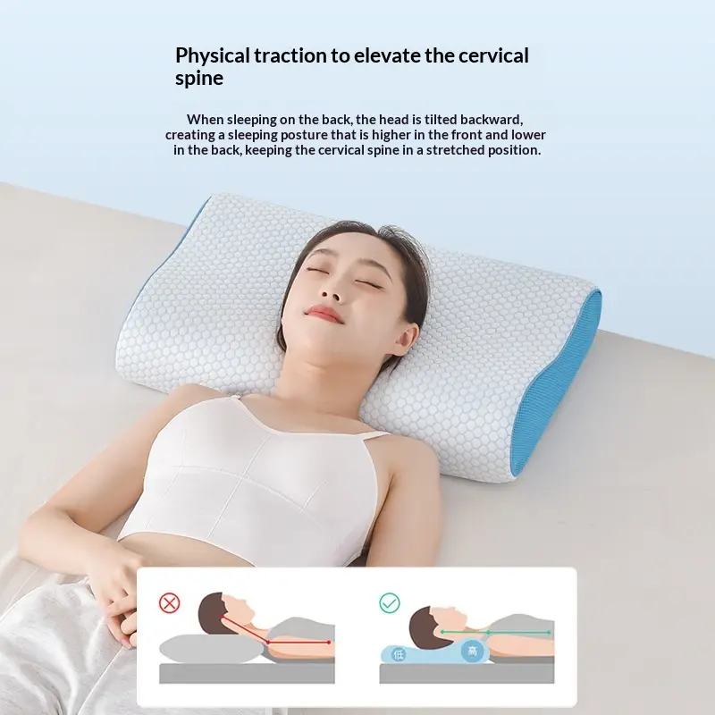 Ice-silk Memory Foam Pillow, Cervical Support Pillow With Graphene-infused Filling