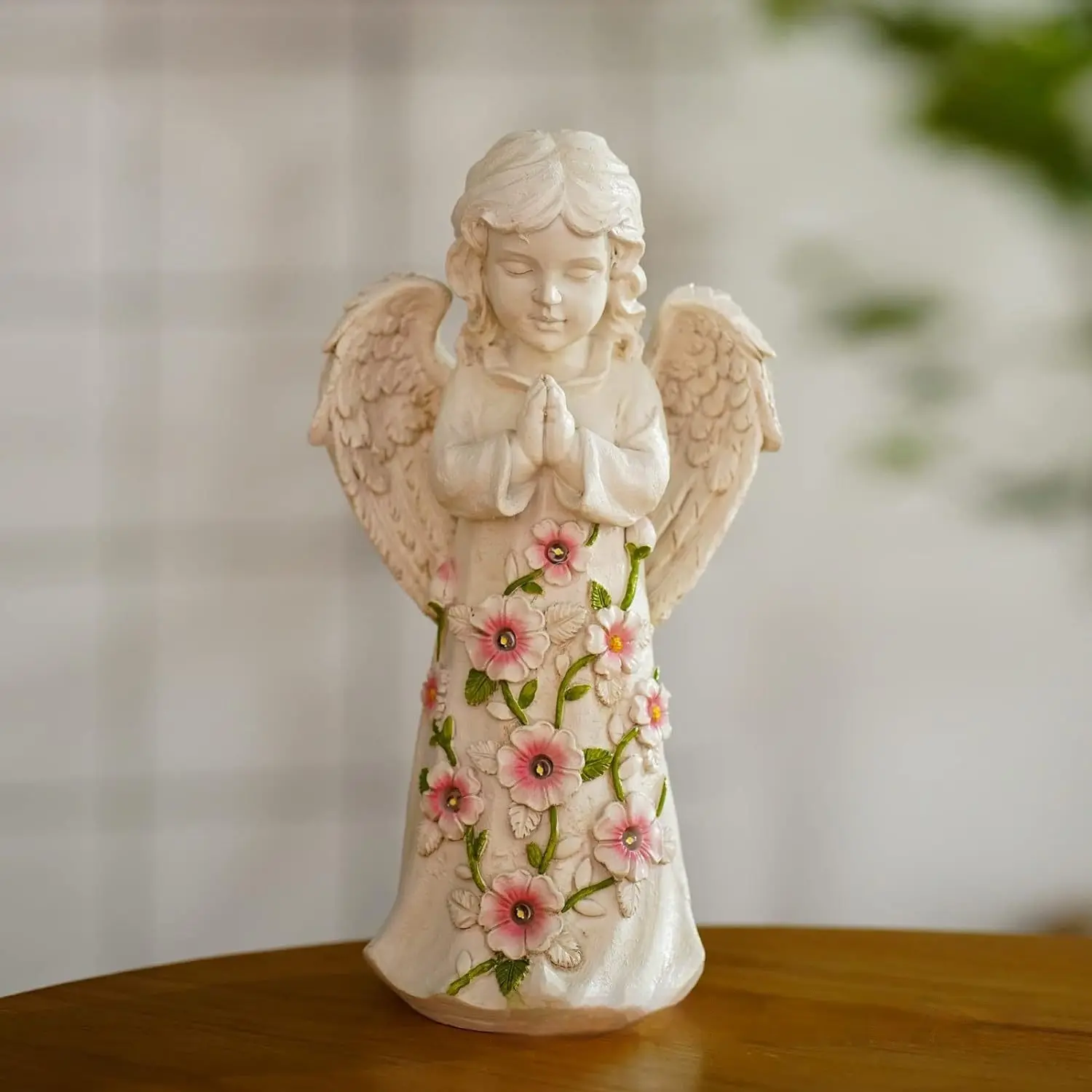 Resin Garden Angel Wings Solar Light