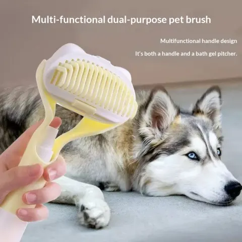 3 in 1 Pet Grooming Tool a Cleaning Brush