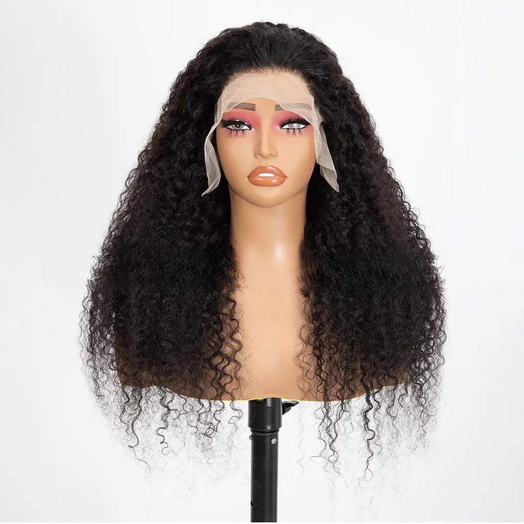 Lace-front Wig With Small Curls, Fluffy
