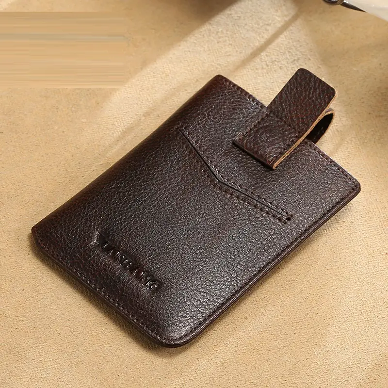 Anti-theft, Slim, Top-grain Cowhide Drivers License Holder