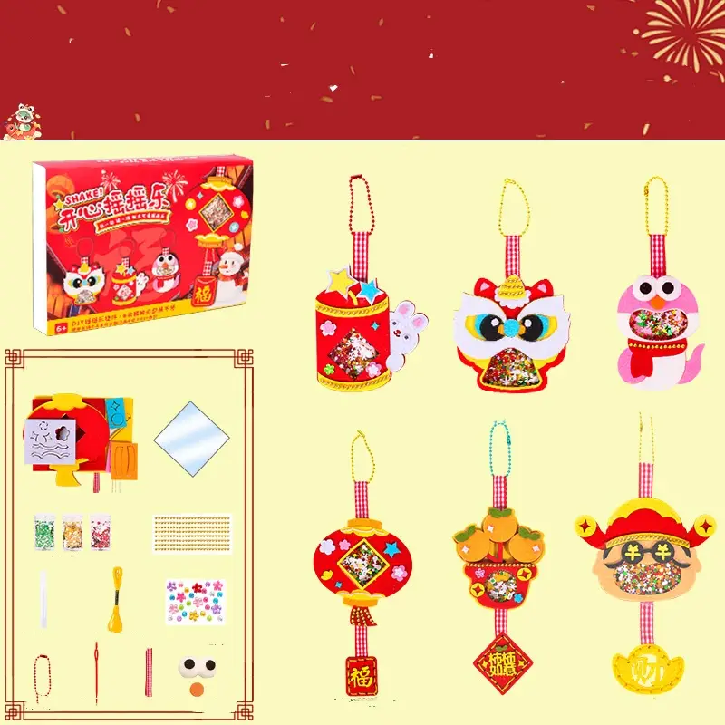 Christmas Hanging Felt Rattle DIY Craft Kit Toy