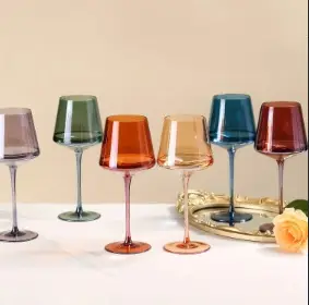Colorful Stem Glass In A Spectrum Of Colors