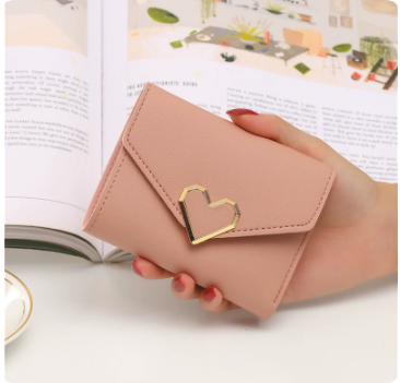 Ins new simple thin Korean buckle Mini change purse student lady purse female short card bag
