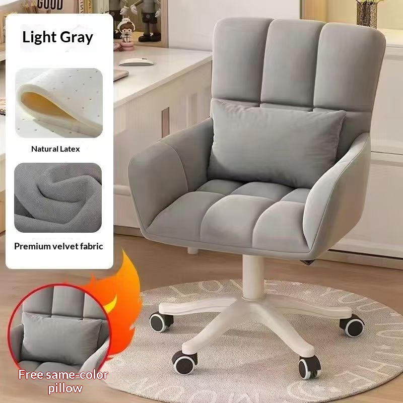 Elevating And Swiveling Makeup Chair With Backrest For The Bedroom