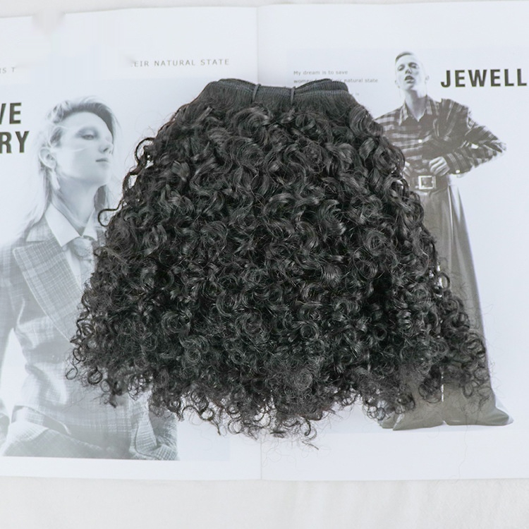 4mm Curly Human Hair Weft