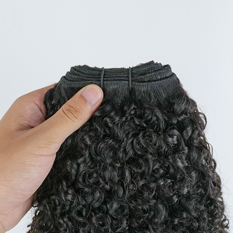 4mm Curly Human Hair Weft