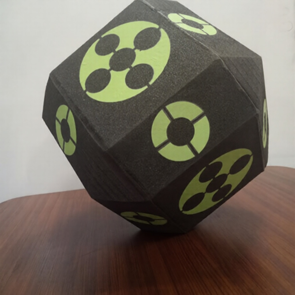 3D Dice Handheld Portable XPE Hot-stamped 18-sided Dartboard