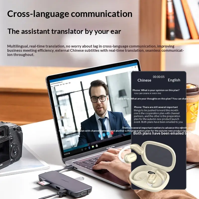 Y16 Smart Voice Translation Earbuds A Binaural Chinese-English Translator