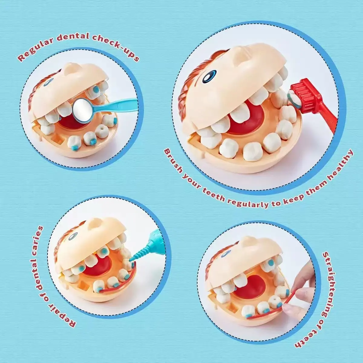 Little Dentist Playdough Colored Clay Tooth Making