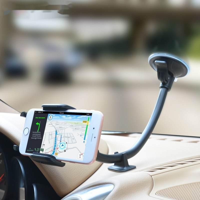 Car Phone Holder With Suction Cup, 360-degree Rotating Clamp, Multi-functional