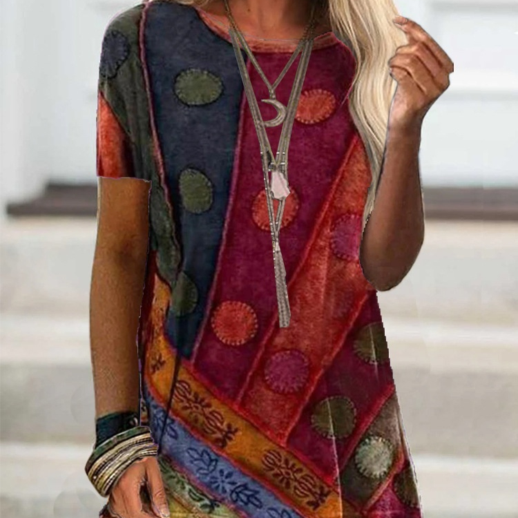 Fashion Womens Short-Sleeve Tops For Foreign Trade