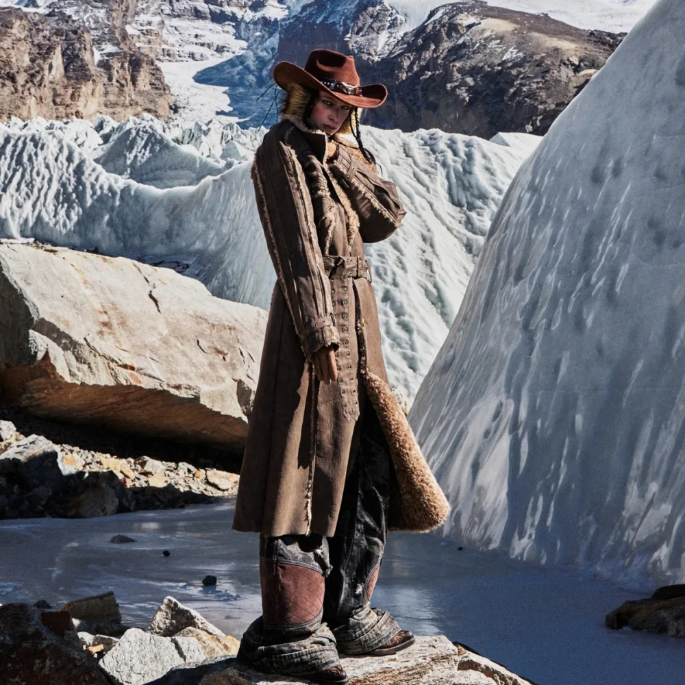 All-in-one Eco-friendly Suede Lambswool Long Coat