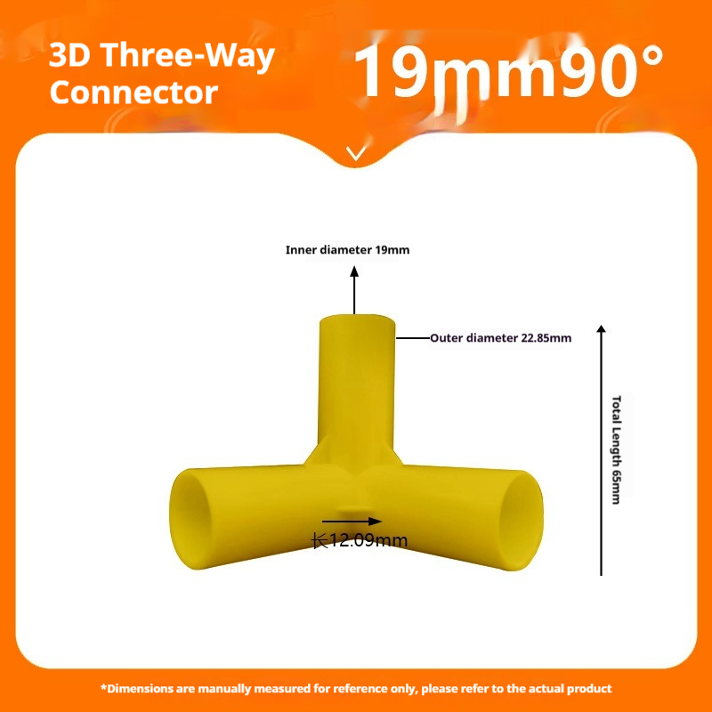 Plastic Three-way Right-angle Connector