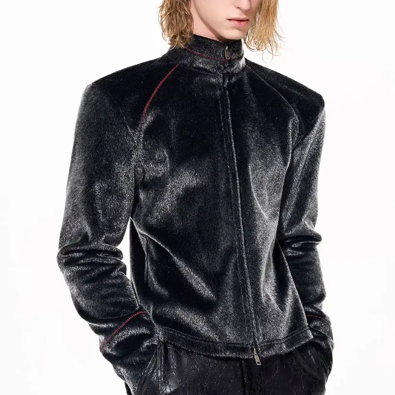 Mens Horsehair Fur Jacket