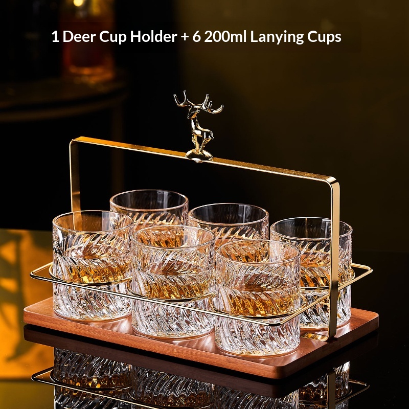 Affordable Luxury Whiskey Glass Set Thickened Spirits Glasses For Home Use