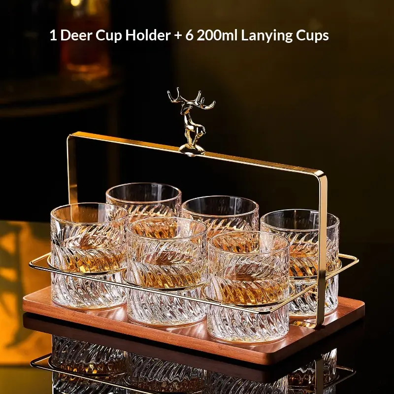 Affordable Luxury Whiskey Glass Set Thickened Spirits Glasses For Home Use