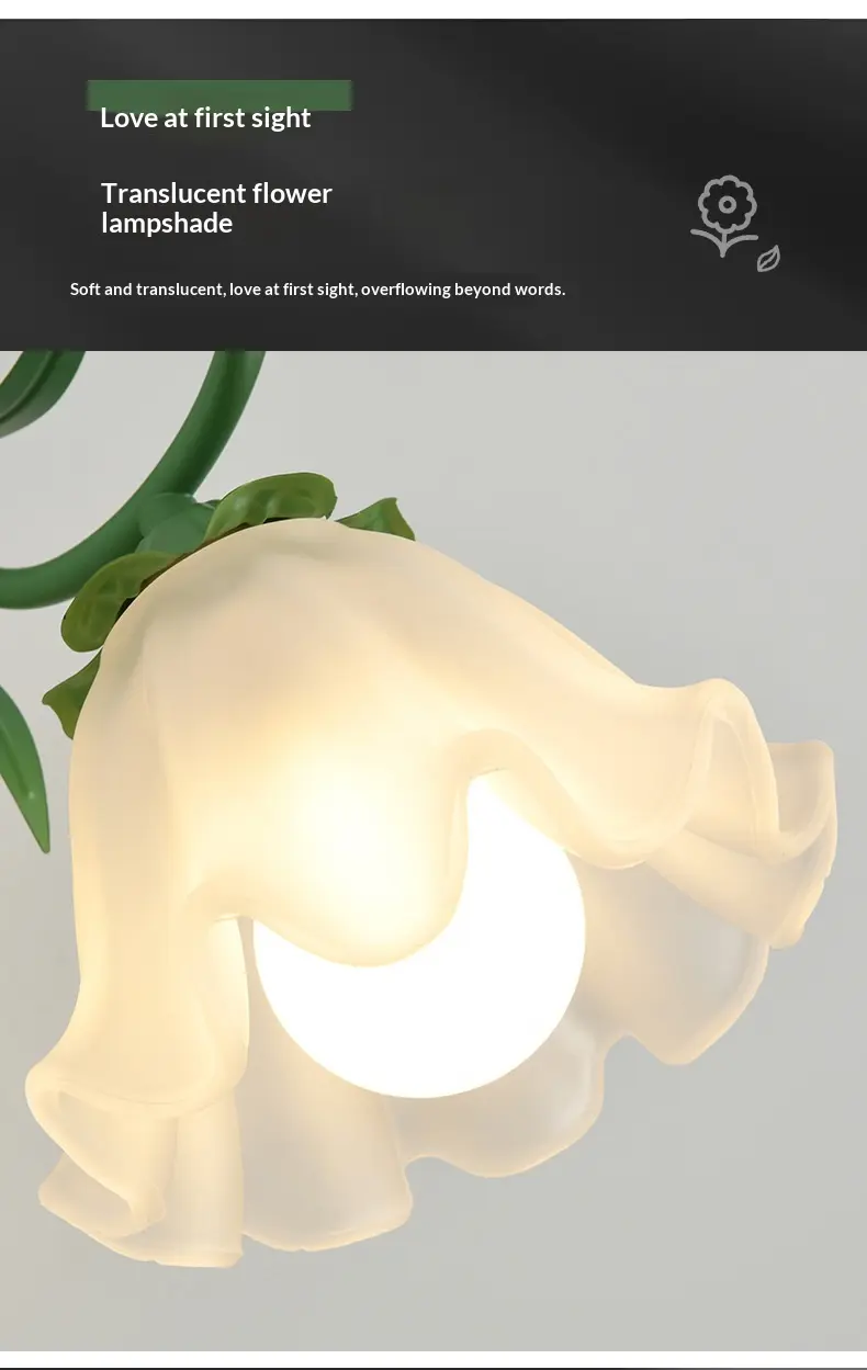 Sleek Minimalist Wall Lamp With A Floral Design