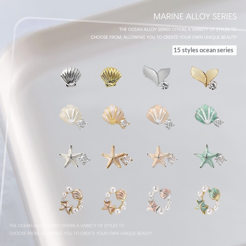 Metallic Ocean Series Nail Art Accessories - Image 1
