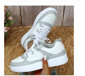 Platform Sneakers Soft Bottom Comfortable Sports White - Shop at LoveMi