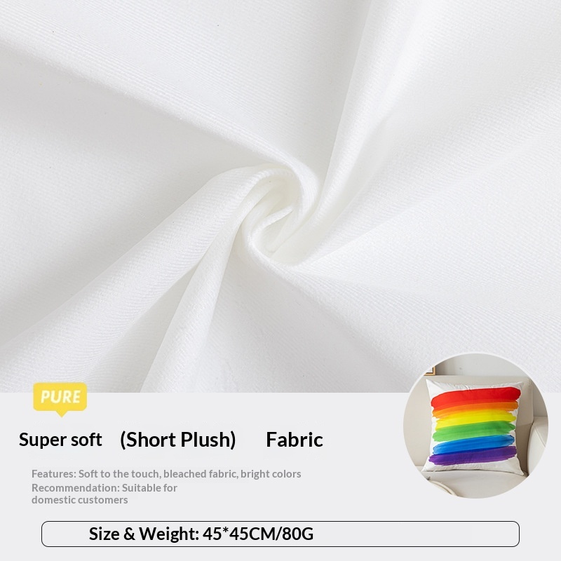 Sofa Headrest Cushion Short-pile Plush Printed Throw Pillow Cover