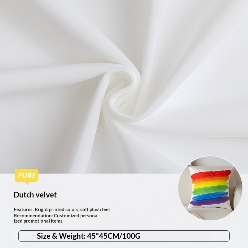 Sofa Headrest Cushion Short-pile Plush Printed Throw Pillow Cover