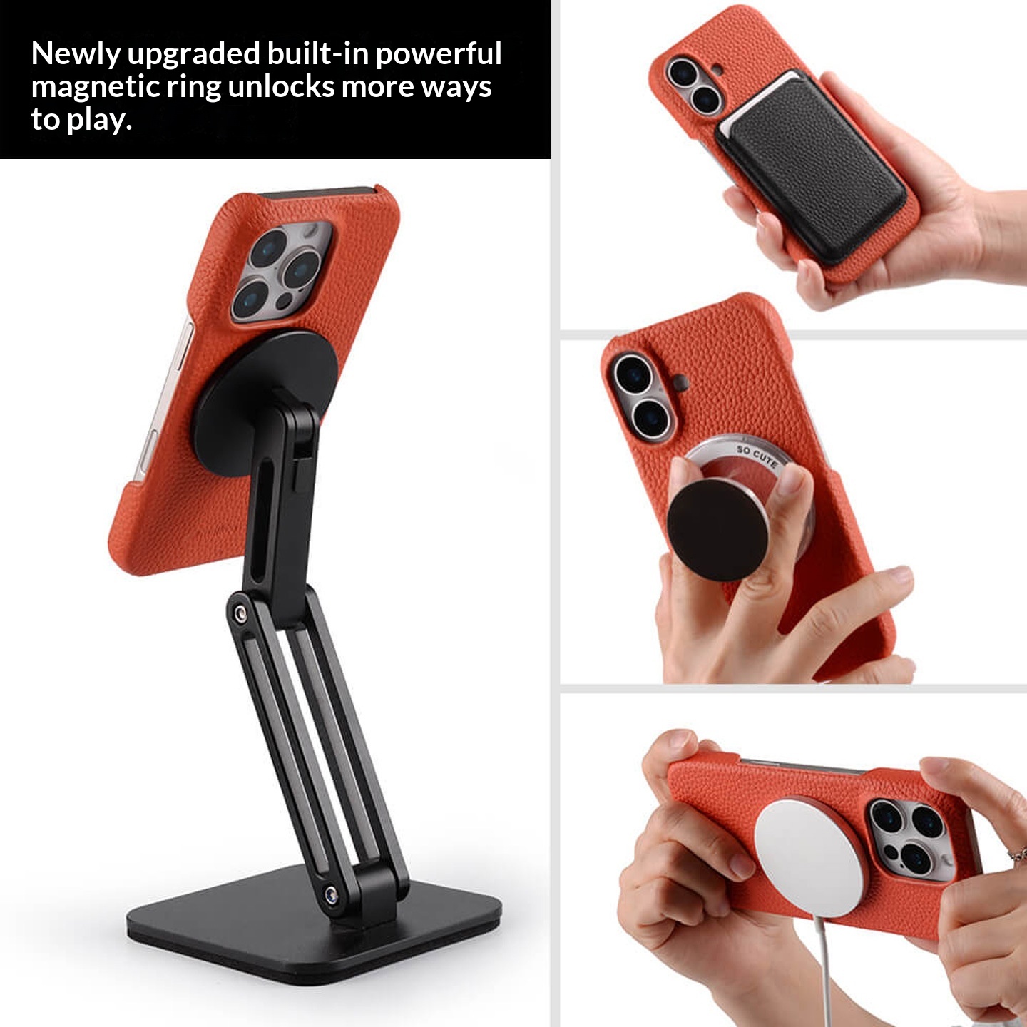 17ProMax Phone Case Genuine Leather Magnetic Protective Cover - Image 3