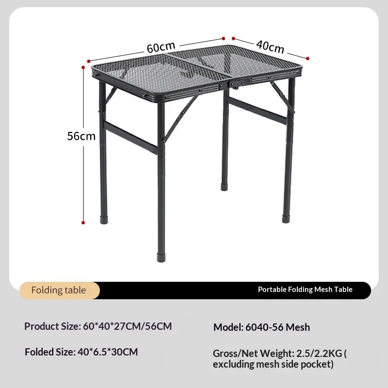 Portable Ultra-light Aluminum Alloy Foldable Picnic And Camping Table