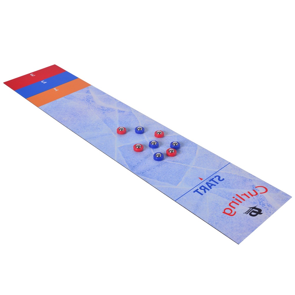 Roll Up 3 in 1 Mini Shuffleboard Game Bowling Curling On Ice