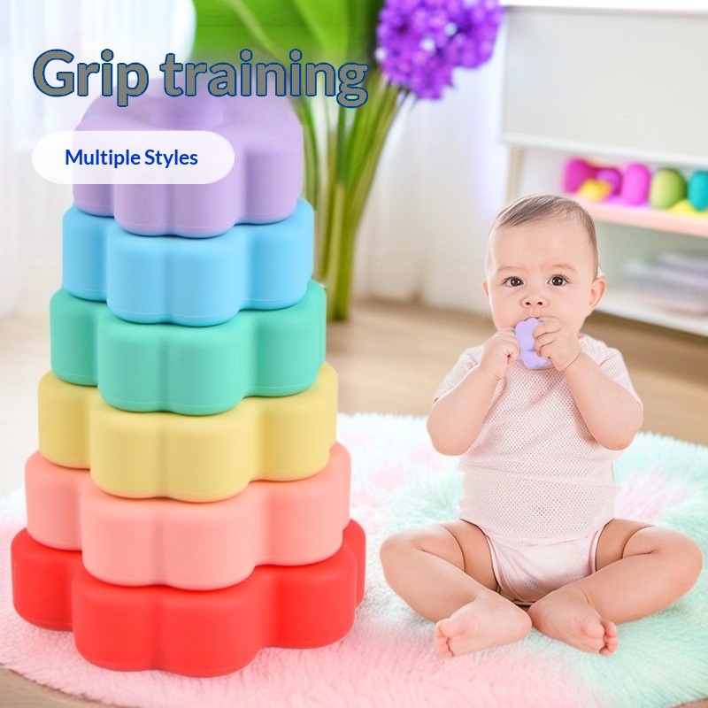 Baby Flower Silicone Stacking Toy For Children And Infants