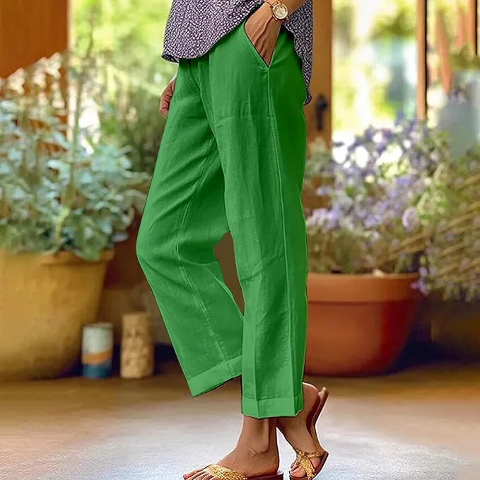 Women's Beach Leisure Vacation Trousers Casual Pants - Zw25072413-4Xl