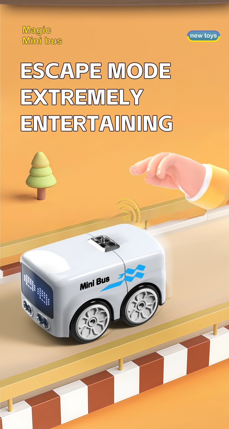 Smart toy bus featuring automatic obstacle avoidance sensors