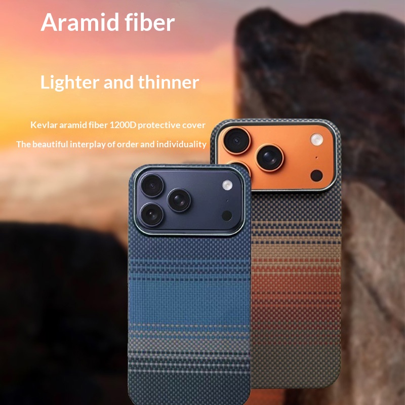 Kevlar Phone Case With Magnetic Attachment And Fingerprint-resistant Coating