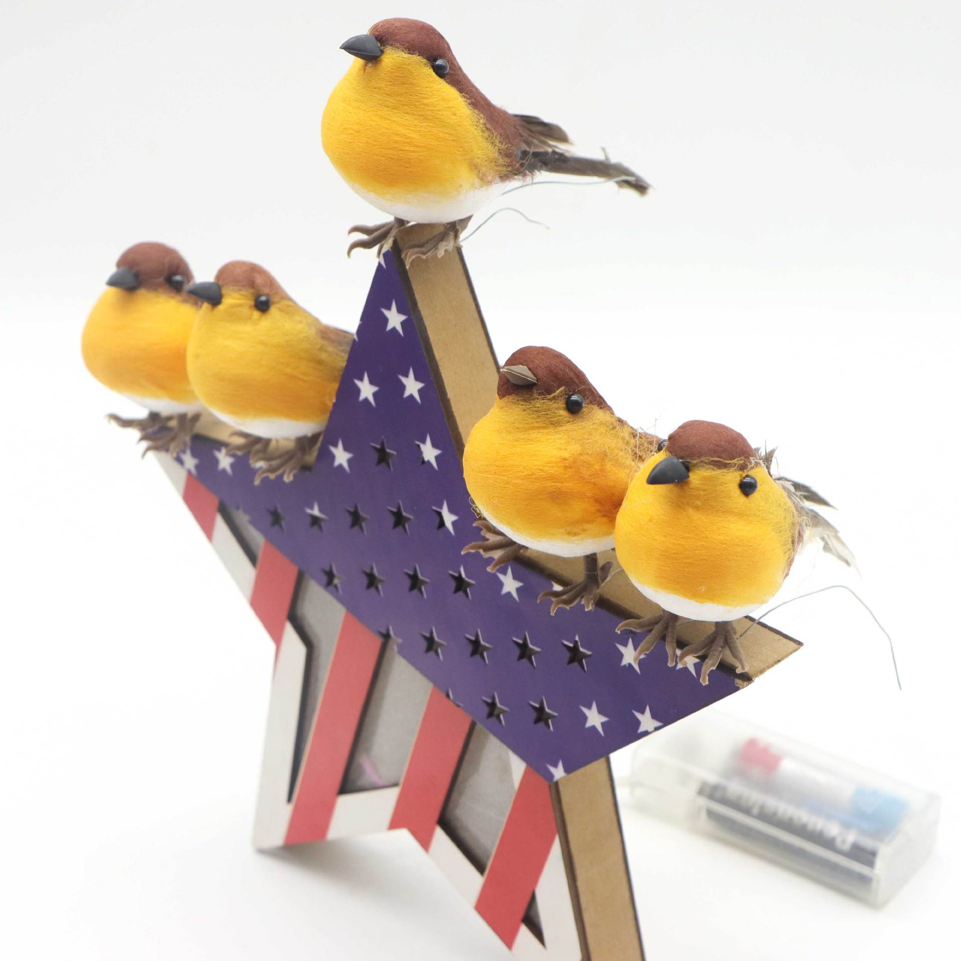 Cute Artificial Feather Bird Christmas Tree Ornament (New