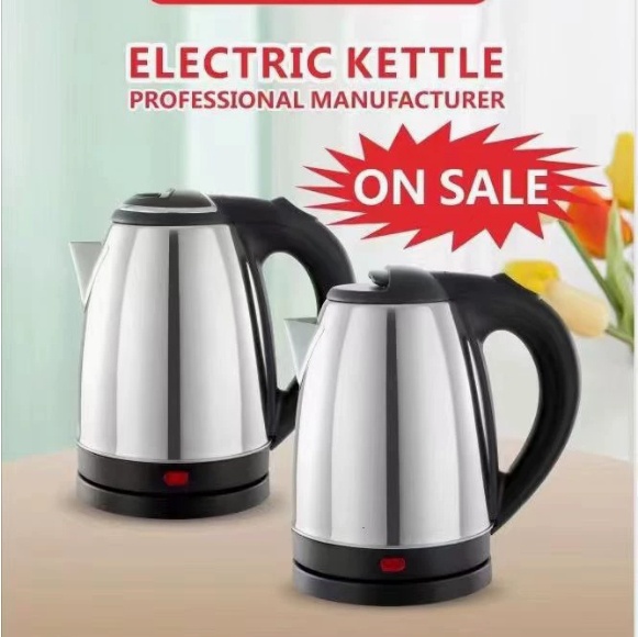 Stainless Steel Electric Kettle With A Steel Lid