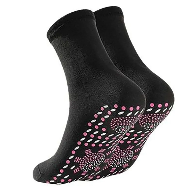 Self-heating Socks Foot Massage Thickened Middle - Black