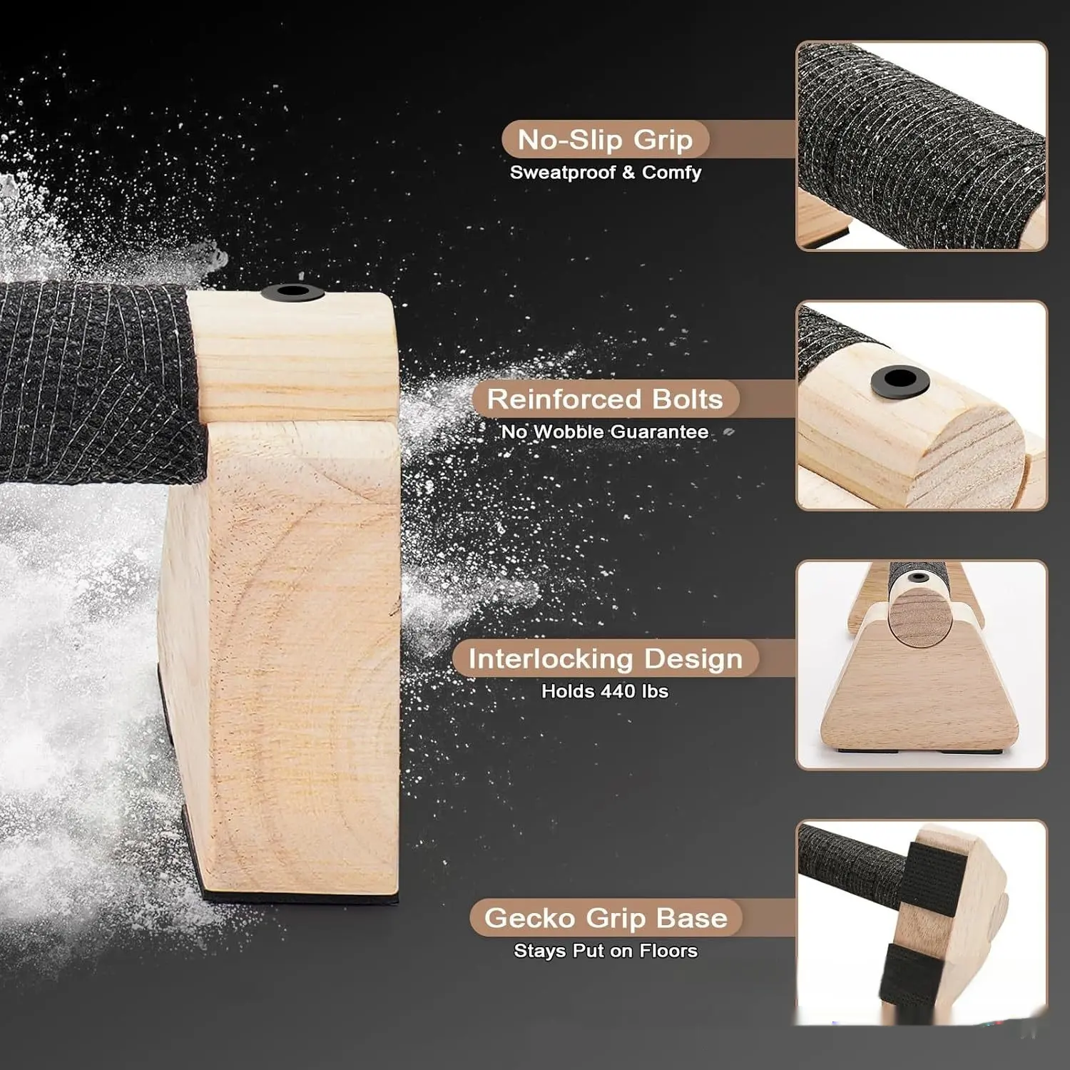 Solid Wood Arm Workout Support Bracket
