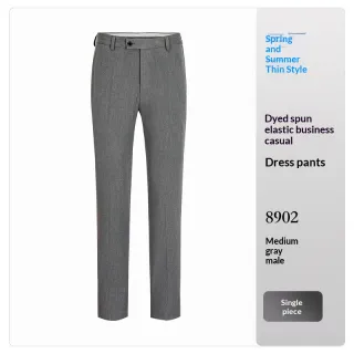 High-waisted Tailored Draping Formal Trousers That Flatter - Gray