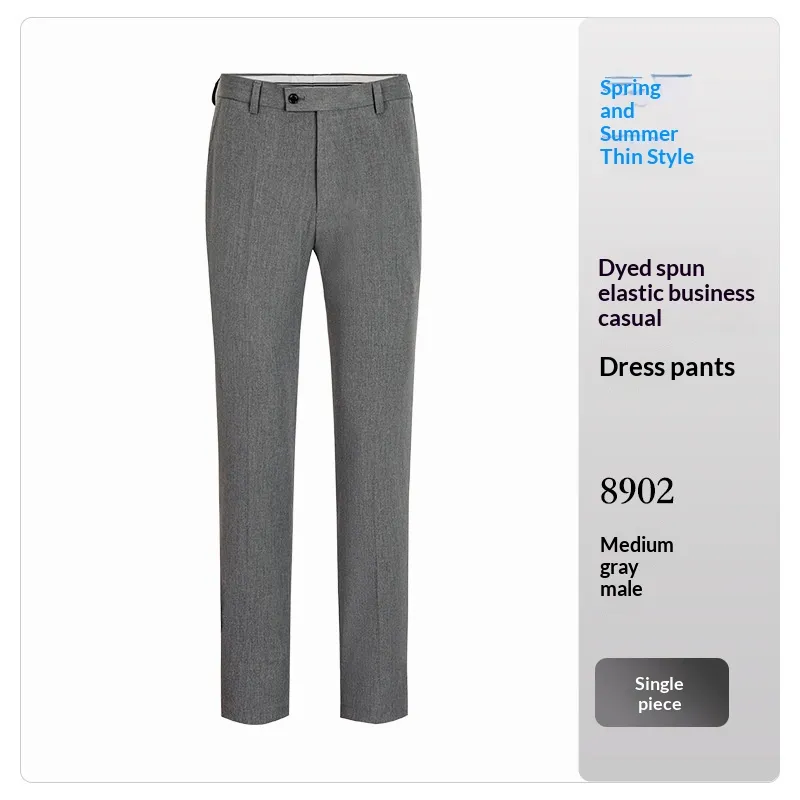 High-waisted Tailored Draping Formal Trousers That Flatter - Grey