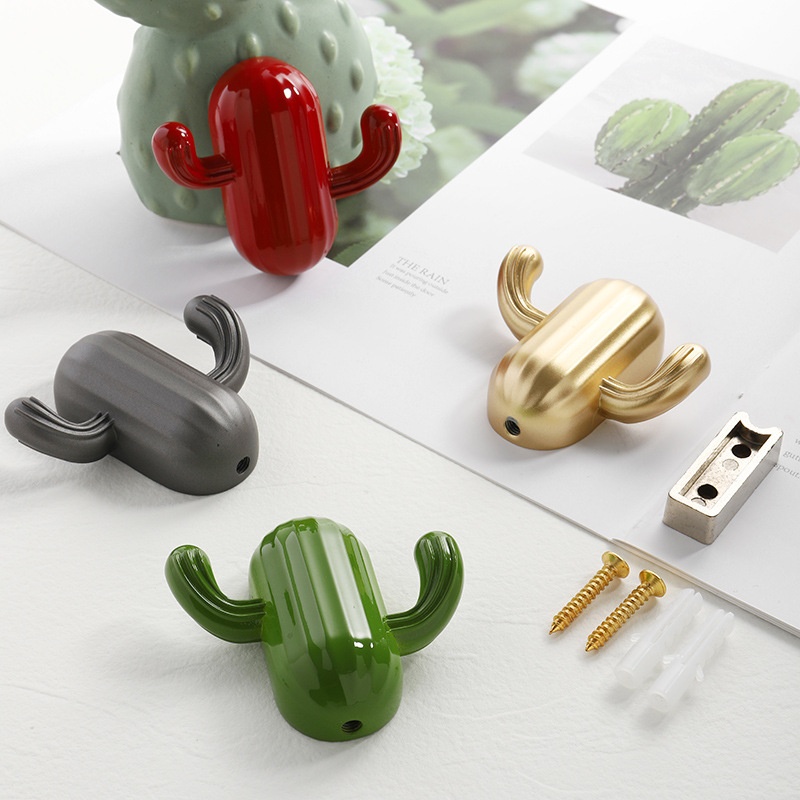 Modern Minimalist Shoe Cabinet And Wardrobe Hook In Nordic Style Featuring A Cactus Design For The Entryway