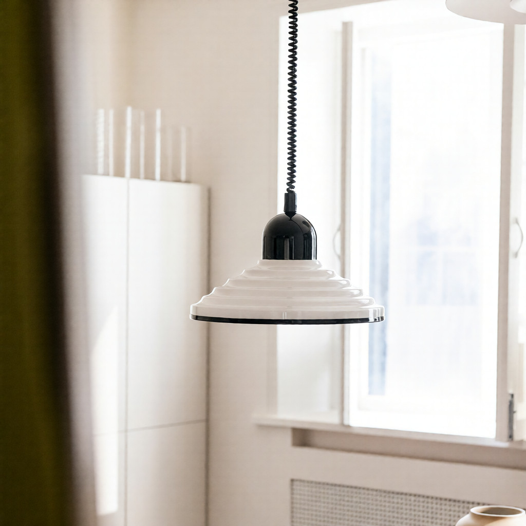 Medieval Retractable Nordic Corrugated Glass Lamp