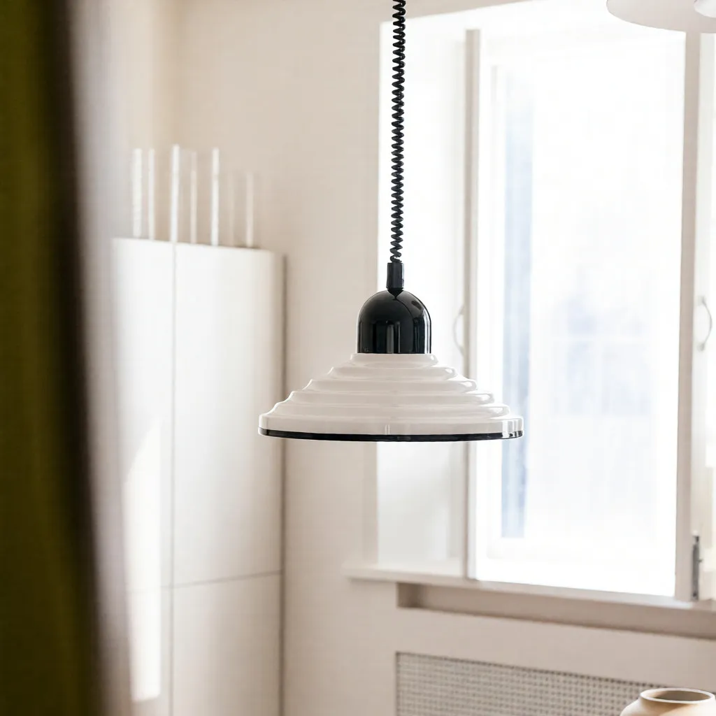 Medieval Retractable Nordic Corrugated Glass Lamp