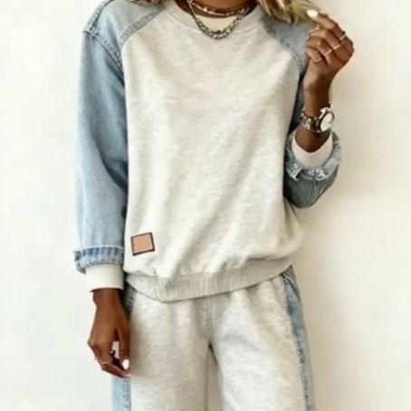 Women's Patchwork Casual Sports Suit