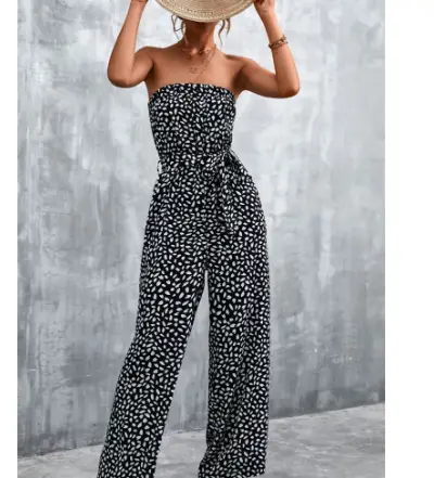 Womens Stylish Printed Bandeau Jumpsuit