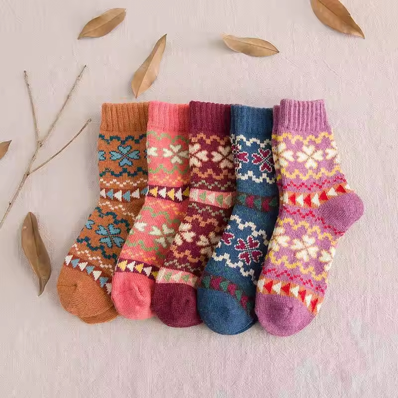 Womens Thick Warm Mid-calf Socks