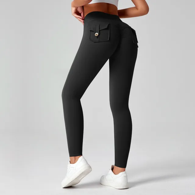 Fitness Yoga Pants For Women High waisted Butt lifting Stretchy Form fitting Workout Tights Black - Shop at LoveMi